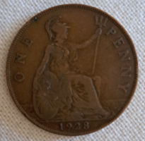 Anglia V. György (1910-1936) 1 Penny 1928 (164)