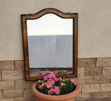 Old mirror with a walnut frame