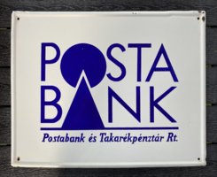 POSTA BANK (50 cm x 40 cm) - zománctábla (zománc tábla)