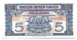 5 Shilling shillings 1956 british armed forces 1956 2 seria unc