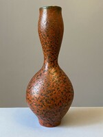 Thieves-shaped retro ceramic vase with orange color 26 cm