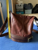 Leather bucket bag