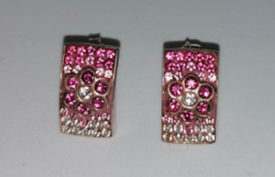 Silver Sale !! Marked sterling silver earrings with colored zircon stones