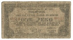 1 pesos 1942 Katonai kiadás Fülöp-szigetek 1.