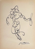 Pablo Picasso - Bohóc, eredetiségi levél!
