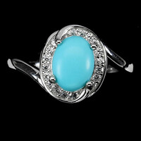 57 And genuine turquoise 925 silver ring