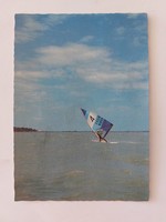 Régi képeslap Balaton fotó levelezőlap szörf