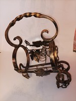 Bronze painted wrought iron glass holder