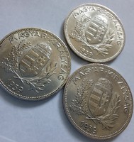 1 pengő érmék (LOT) 3db 1939 BP Magyar Királyság