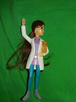 Retro dog-holding veterinarian barbie doll with hair 12 cm according to the pictures