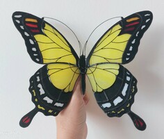 Unique glass butterfly made with sun yellow tiffany technique