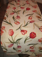 Wonderful woven tulip tablecloth running