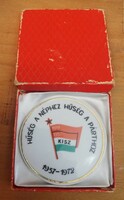 Kisz Hólloháza coin, socialist plaque, retro party propaganda