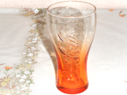 Coca cola üveg pohár ( 3 dl. narancssárga )