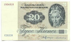20 korona kroner 1972 Dánia