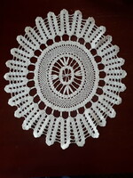 Ribbon crocheted oval lace tablecloth