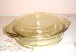 Retro, old feuerfest Jena bowl with lid