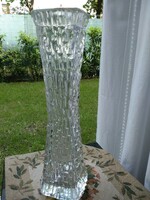 Óriási skandináv,nehéz jégüveg váza