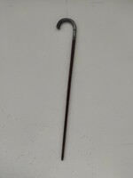 Antique Walking Cane Silver Handle Film Costume Accessory Damaged