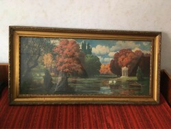 Large picture frame with a print from around 1920
