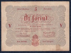War of Independence (1848-1849) Kossuth Bank 5 HUF banknote 1848 i - i - ĭ - ĭ (id51267)