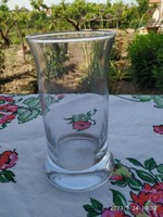 Glass cup with thick base, vase for sale!