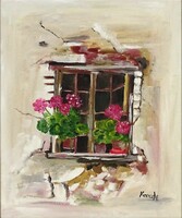 1N248 Koncz M. "Romos ház virágos ablaka" 2011