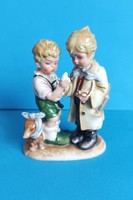 Bertram w&a little boys playing doctor with dog porcelain