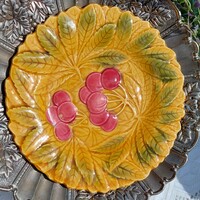 Sarreguemines faience fruit plate