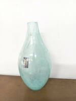 Karcagi fátyolüveg váza ritka matricával
