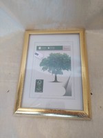 Wooden picture frame with gilding