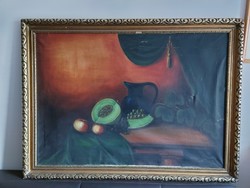 Antique still life with melons, Palatinate l. With sign - 509