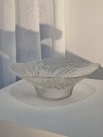 Large Finnish glass bowl Pertti Kallioinen design, Metsä series - lasisepat mantsala