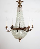Murano-i üveggyöngyökből fűzött ampolna alakú csillár   ﻿