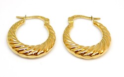 Gold hoop earrings (zal-au116987)