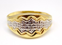 Sárga-fehér arany gyűrű (ZAL-Au111897)