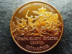 Saint Lawrence of Brindisi's victorious battle against the Turks Czókakővár 1299 1999 commemorative medal (id77731)