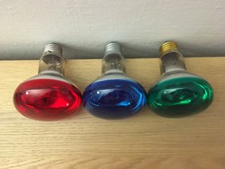 Discolux red, blue, green bulbs
