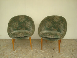 Retro armchair furniture upholstered shell armchair chair 2 pieces 7470