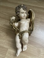 Large 31 cm long putto that can be hung on the wall.