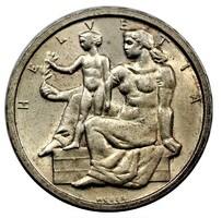 Ezüst!!  5 Frank Franciaország T1-2  Ritka 1948 15 gramm 0835Ag