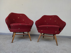 Retro armchair furniture original upholstered shell armchair chair 2 pieces 5471