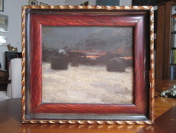 Antik festmény, tájkép, Borovszky Zoltán 1921
