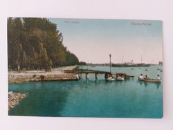 Old postcard Balatonfüred beach photo postcard