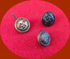 Rákosi period railway uniform buttons. 3 pcs. N40