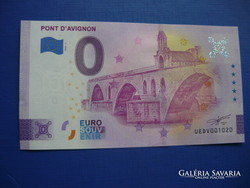 France 0 euro 2022 avignon bridge! Rare memory paper money! Unc!