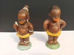 Rare artdeco Izsépy negro ceramic pair