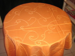 Beautiful golden yellow damask tablecloth, new