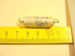 100uF 15V MM elektrolit kondenzátor vintage-régi magyar MM régi készülék javításhoz-km- 47971681941