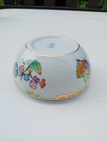 Herend porcelain sugar bowl with old marked Victoria pattern - bonbonnier without lid